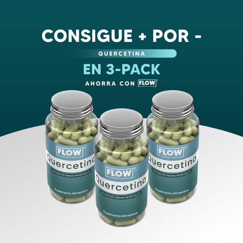 FLOW/Quercetina/Suplemento Alimenticio/Presentación Tripack/Cápsulas