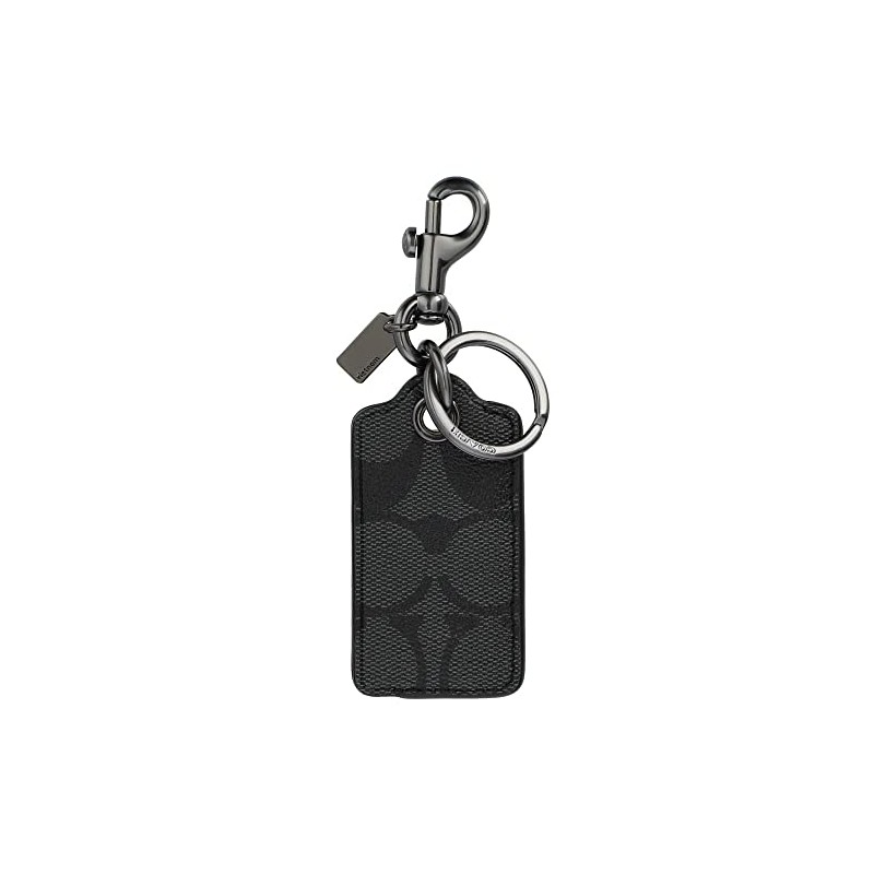 Coach Key Fob Signature CF131 WQBO4G QB/Charcoal Key Chain, charcoal
