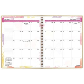 AT-A-GLANCE Weekly/Monthly Planner, January 2018 - December 2018, 8-1/2" x 11", Recycled, Watercolors (791-905G)