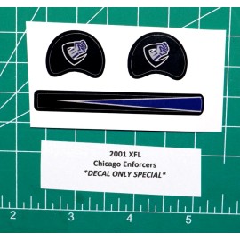 2001 XFL Chicago Enforcers Diecut *DECAL SHEET ONLY* Football Gumball Helmets