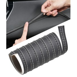 Flaconi Automotive Trim Strip,Car Interior Moldings,Decorative Strips,Car Interior Trim,Automotive Interior Trim,Automobile Parts and Accessories Decoration,Suitable for Car Dashboard,Doors (Beige)