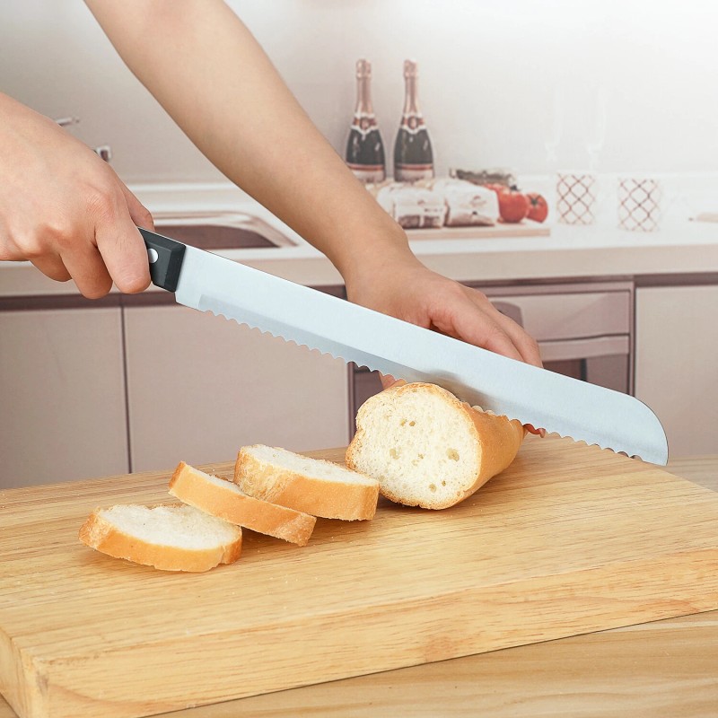 Humbee Chef, Stainless Steel Serrated Bread Knives 8/10/12 inch -