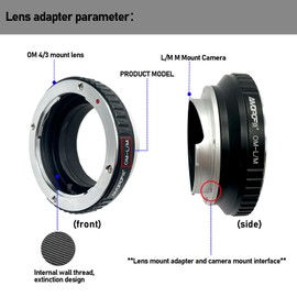 OM-LM Lens Adapter Ring for OM Lens Compatible with LM M1, M2, M3, M4, M5, M6, M7, M8, MP3 Cameras, Minolta CL; GXR; RF & 35 RF.i OM L/M Lens Adapter