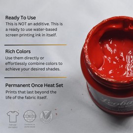 Leoball® 3D Puff Ink Ready to USE for Puffed/Embossed/Raised Prints – Fabric Water-Based Screen Printing Ink for T-Shirt and Silkscreen Printmaking, 4 Ounce jar (White)