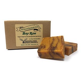 YANKEETRADERS Bay Rum Soap - All Natural, Vegan, Handmade Soaps for Men / 2 Bars