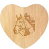 'Horse Rider' Wooden Heart Shaped Chopping/Cutting Board (WB00081072)