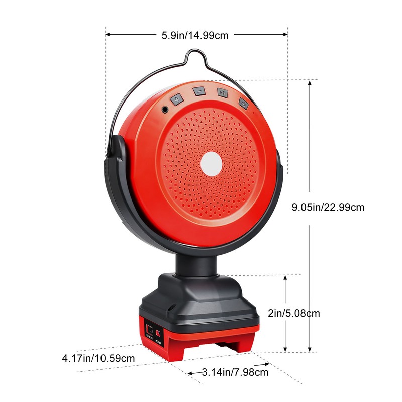Worksite Bluetooth Speaker Portable Cordless Outdoor Bluetooth Speaker for 48‑11‑1865