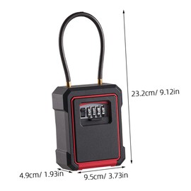 SHINEOFI 1Set Lock Box with Code Wall Mount Key Storage for Home Office Outdoors Resettable Combination Enhanced Security for Spare Keys Durable Practical Design