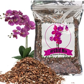 Doter Doter Orchid Potting Mix Orchid Bark, Mix Pine Bark and Perlite, Good Drainage and Water Retention (1 Quart)