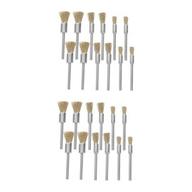 ULTECHNOVO 30pcs Rust Wheel Cleaning Tool Detail Abrasive Brushes Mini Metal Wire Wheel Brush Handle Electric Grinding Multi-use Cleaning Tool