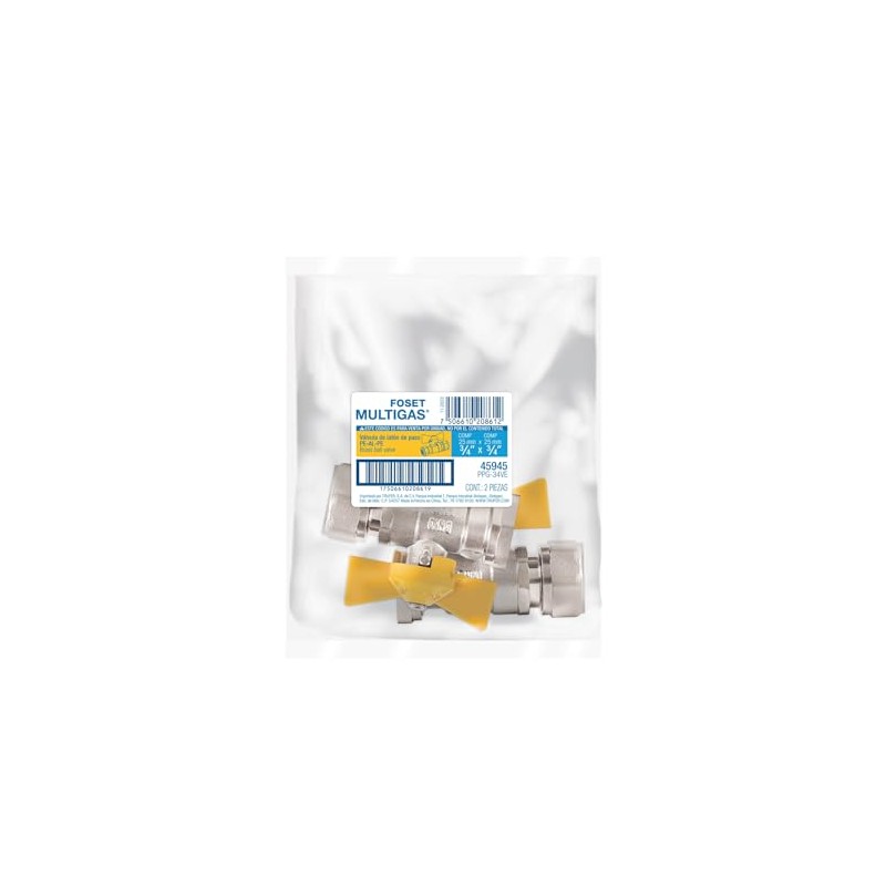 Foset PPG-34VE, Válvula esfera para tubería multicapa PE-AL-PE 3/4"
