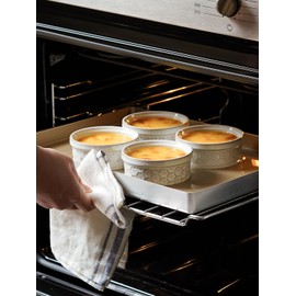LE TAUCI Ramekins 4 oz Oven Safe for Creme Brulee, Charcuterie Boards Bowls for Souffle, Small Sauce Bowl, Ceramic Baking Dishes - 3.8 inch, Set of 4, Arctic White