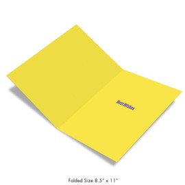 NobleWorks Jumbo All Occasions Greeting Card 8.5 x 11 Inch with Envelope (1 Pack) Oversize Jumbo Blank All Occasions Big Happy Everything J6115OCG