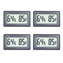 DollaTek 4pcs Mini Digital Thermometer Hygrometer Meter Gauge Indoor Large Number Display for Home Office