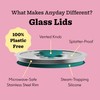 Anyday 4-Cup Microwave Cookware & Glass Container with Glass Lid,
