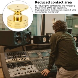 Spring Speaker Spikes Isolation Stand for HiFi Amplifier, Turntable, Subwoofer - Zinc Alloy Shock Absorbing Floor Protection Pads, 4-Pack