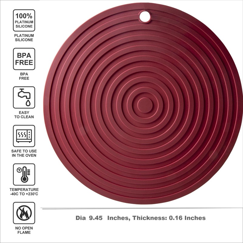 Smithcraft Silicone Trivets for Hot Dishes, Pots and Pans, Dia