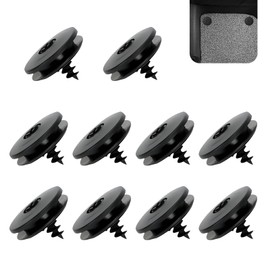 pinflaw Pack-10 Car Carpet Fixers, Non-Slip Plastic Car Mat Screws, Compact Carpet Floor Mat Anti-Shift Clips, Suitable for Most Cars, Trucks (Black)