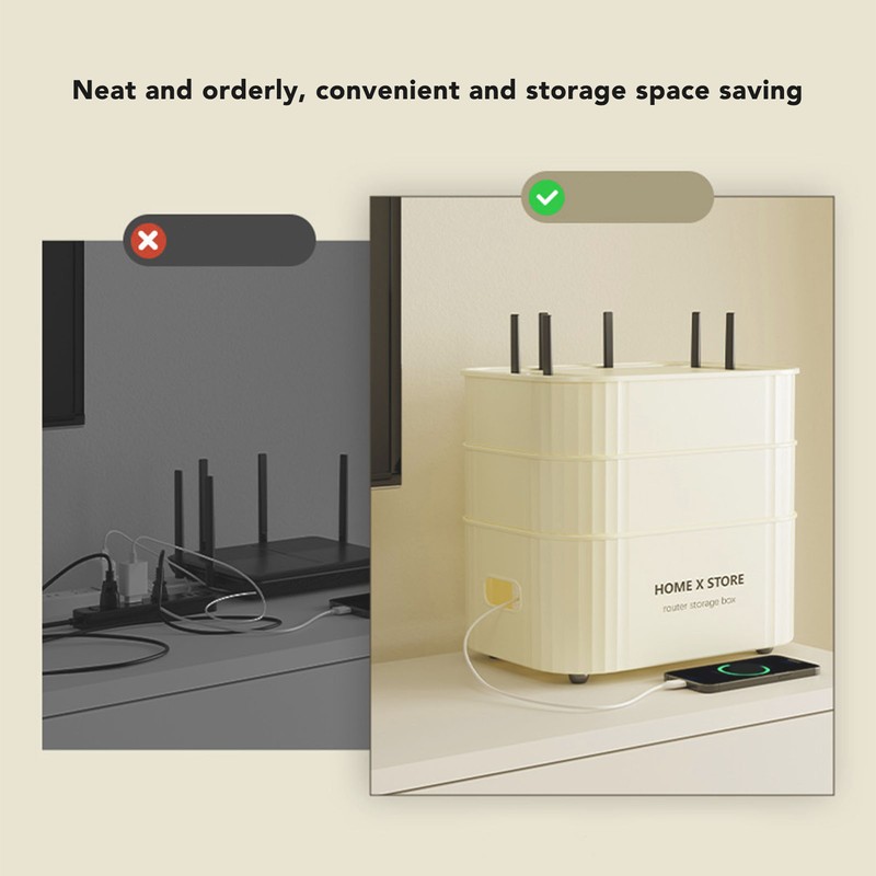 WIFI Router Storage Box Cable Management Versatile Sturdy WiFi Shelf