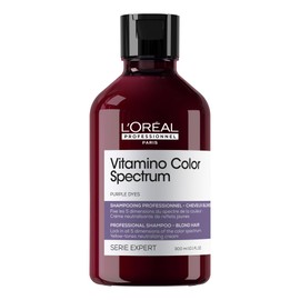 L'Oréal Professionnel Shampoo for Colour Brilliance with Glass Hair Effect for Coloured Hair, Neutralises Yellow Tone, Series Expert, Vitamino Colour Spectrum Purple Dyes Neutralizing Shampoo, 300 ml