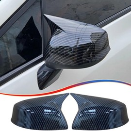 MUXEE Side Mirror Cover, for Honda Civic 2012 2013 Turn Signal housing,Sports Rear View Mirror Cover Accessories-Carbon Fiber（No Turn Signal Slot）