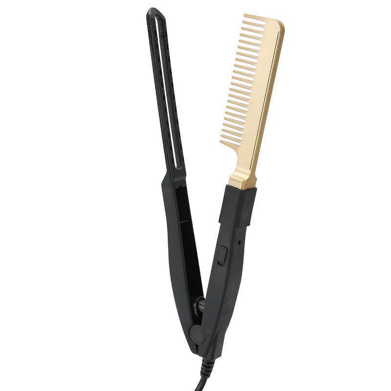 Electric Heating Comb WetDry Use Hair Straightening Hot Brush Hairdressing