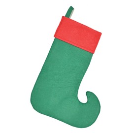 Beistle Felt Elf Hanging Christmas Stocking, 17-inch Length, Holiday Season Decoration