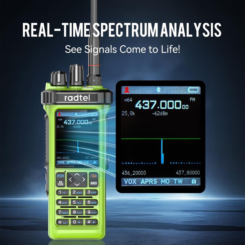 Radtel RT-950 PRO Ham Radio TX GPS/APRS, 10W Walkie Talkie