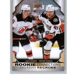 2023-24 Upper Deck TH Duos Rookie Connections #RC10 Jack Hughes Trevor Zegras Hockey Card