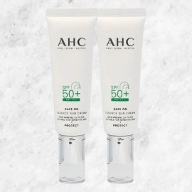 AHC / 592813 AHC Safe On Essence Sun Cream SPF50+ PA++++ 50ml 2pcs / Folding screen extract hypoallergenic / Cica cream sun care / / 592813 AHC 세이프온 에센스 선크림 SPF50+ PA++++ 50ml 2개 / 병풍추출물 저자극 / 시카크림 선케어