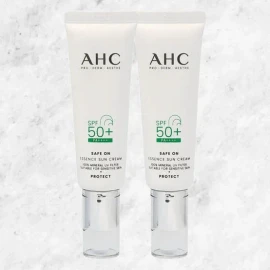 AHC / 592813 AHC Safe On Essence Sun Cream SPF50+ PA++++ 50ml 2pcs / Folding screen extract hypoallergenic / Cica cream sun care / / 592813 AHC 세이프온 에센스 선크림 SPF50+ PA++++ 50ml 2개 / 병풍추출물 저자극 / 시카크림 선케어