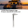 Stainless Steel Seat Support Swing Leg, 13 Inch Marine Folding
