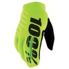 100% Brisker Youth Gloves Fluo Yellow/Black - L