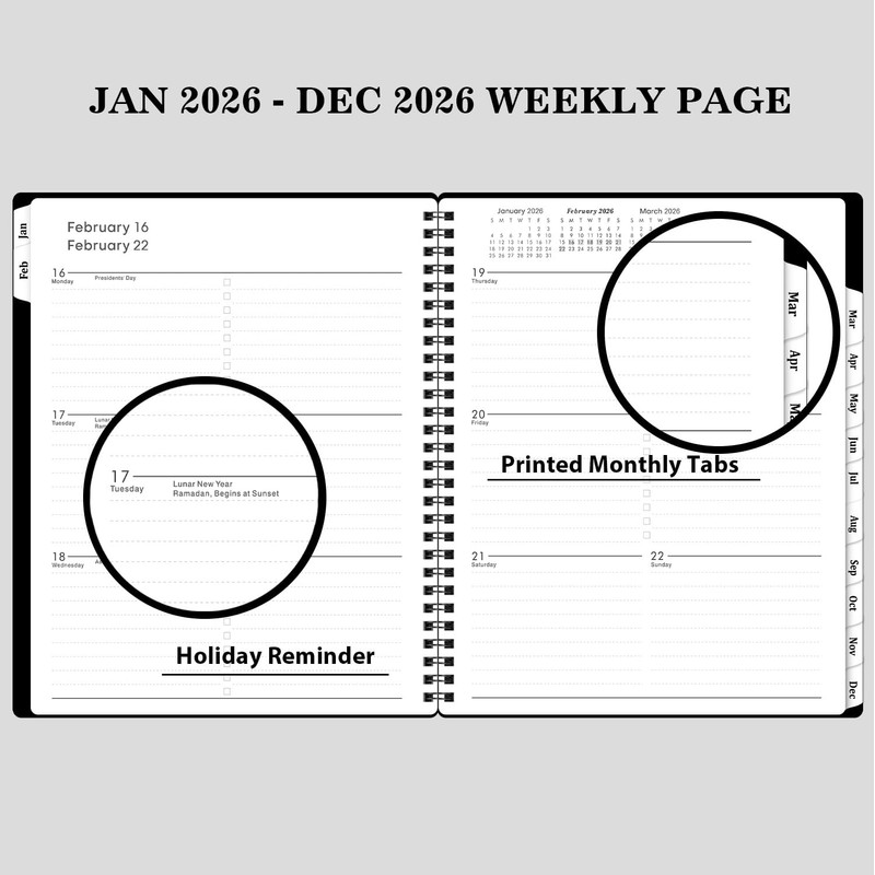 2026 Planner - Calendar Planner 2026, 8" x 10", Jan.