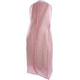 Tuva Breathable Wedding Dress Gown Garment Bag, Pink, 72" long