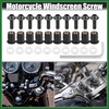 Motoforti 10pcs M5 Motorcycle Fairing Windscreen Screw Bolt Titanium Tone