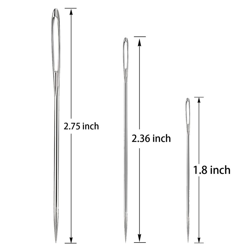 Hekisn Large Eye Sewing Needles, Sewing Needles, Stainless Steel Embroidery