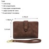 AOXONEL Women's Small Bifold Leather Wallet RFID Blocking Ladies Wristlet