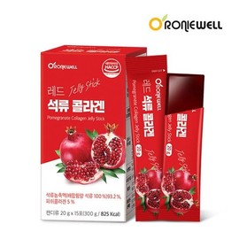 NS Home Shopping 로니웰 레드 석류 콜라겐 젤리스틱 15포 (초저분자 피쉬콜라겐)..[30988411] Roniwell Red Pomegranate Collagen Gel Stick 15 Sticks (Ultra-Fine Fish Collagen)