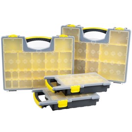 Stalwart 75-MJ4645102 Parts and Crafts Portable Storage Organizer Box (Set of 4) Yellow/Black