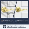 LOQRON Wave Style Gold Door Handles with Lock and Key