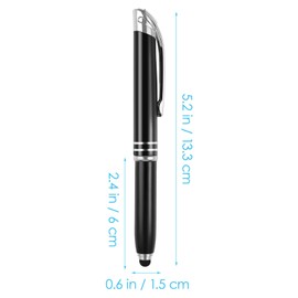 LED Pen Light Flashlight Lighted Tip Pen 2pcs Lighted Tip Pens, Creative LED Ballpoint Pens Writing Pens with Light for Writing in The Dark (Black) LED Ballpoint Pen Flashlight Writing Pen