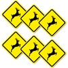 Pack of 6 Warning Stickers 5 x 5 cm Wild