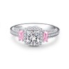 BONLAVIE Women's Wedding Engagement Rings April Birthstone Princess Cut White