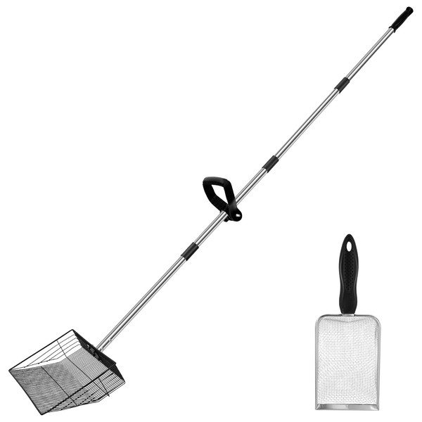 15-inch Chicken Poop Scooper, Large Chicken Scoop with Extendable Stainless