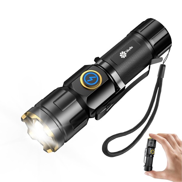 Skylla Torch Small Rechargeable Extremely Bright Torch Mini LED USB