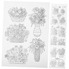 DOITOOL 4Sheets Water Soluble Embroidery Stabilizer DIY Sewing Supply for