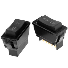 The Lord of the Tools 2x Universal 5 Pins LED Car Electric Window Switch DC 12V Up Down Window Switch Button