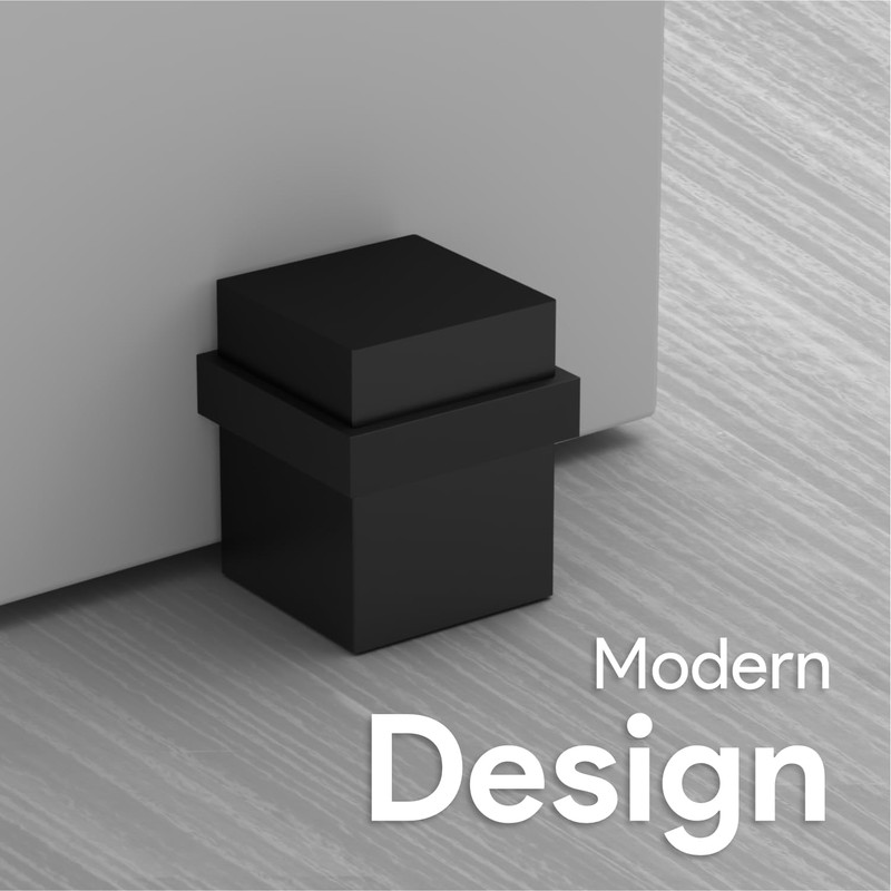 Mega Handles Square Floor Door Stopper, Quickly Installed Wall Protector