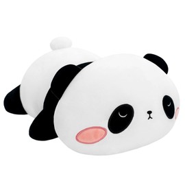 SQEQE Weighted Panda Plush, Weighted Panda Stuffed Animal for Anxiety, Cute Panda Plushie Soft Panda Bear Pillow Toy Gift for Kids(13.8 Inch/1.6 lbs,Panda)